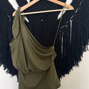 One shoulder free people top